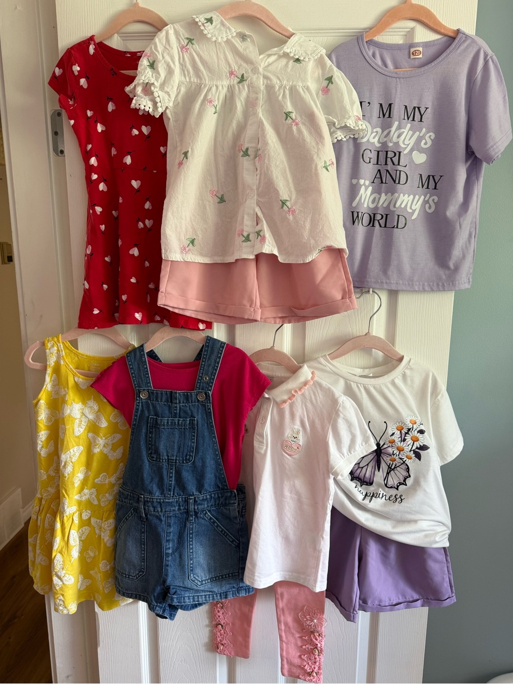 Girls' Mixed Summer Tops & Bottoms Bundle - Assorted Sizes